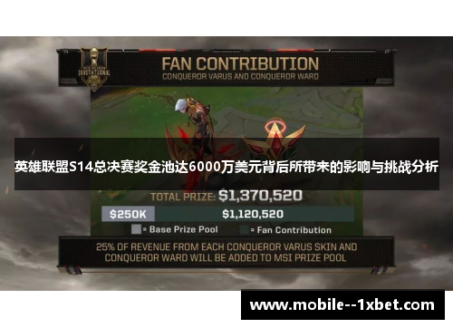 英雄联盟S14总决赛奖金池达6000万美元背后所带来的影响与挑战分析